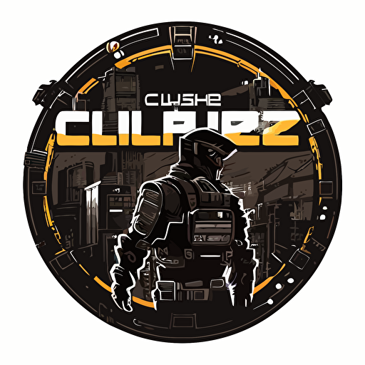 logo, circle 2d vector, swiss, theme: cyberpunk