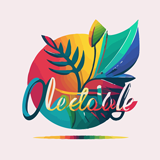 logo for disabled care, vector, colorful