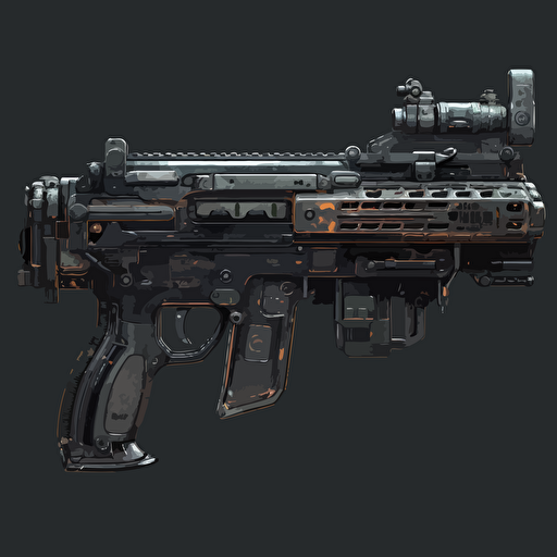 cyberpunk vector-4 sub machinegun