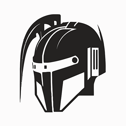 robot helmet icon, flat, vector icon, similar to to discord logo, black and white, minimal, monochramic