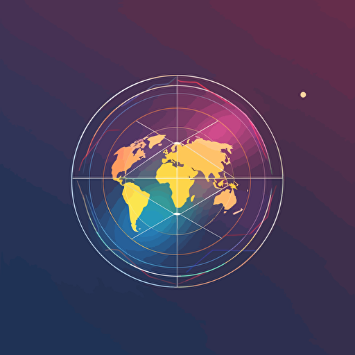 minimalistic clean, heart shaped earth logo with a heart sensor line through the middle, vector, colorful