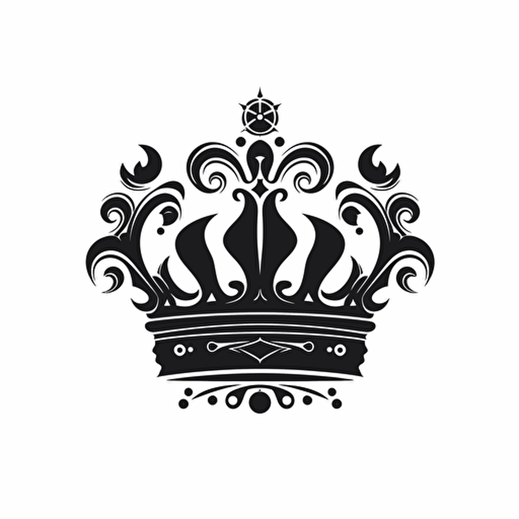Elegent iconic logo for Kings Acquisitions which is a business acquisitions business, black vector on a white background