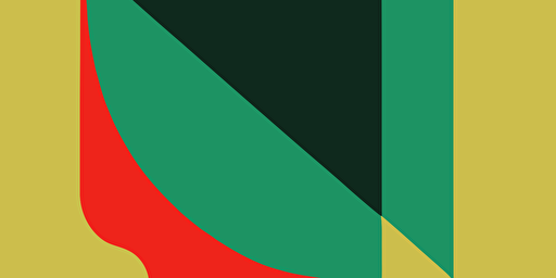 a cartoon vector style illustration of a green monster with three eyes, stomping through a city, colourful, paper texture