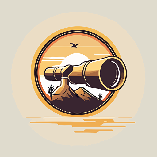 logo of a spyglass flat vector