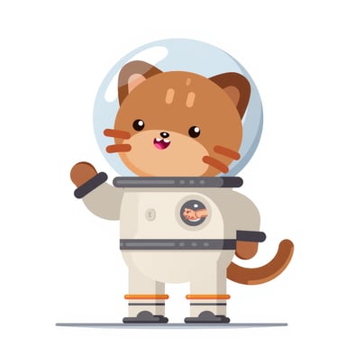 a cat astronaut