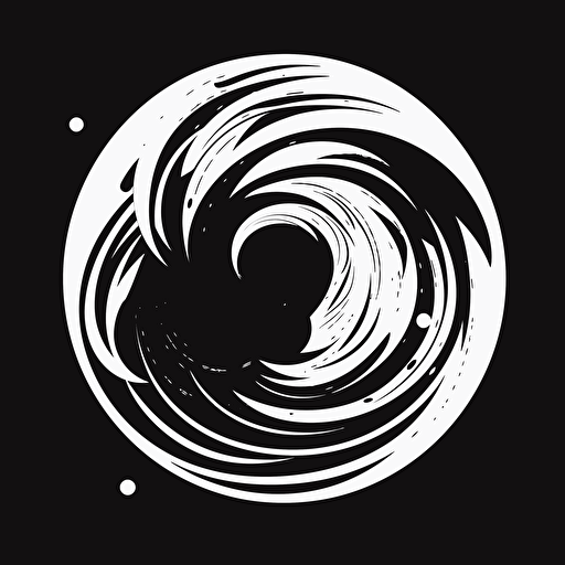 a black and white vectoral logo design covered by quantum wavetracing in the style of figura serpentina