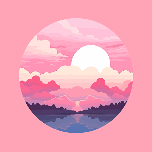 320x320px pink sky vector simple minimal background