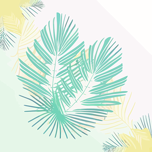 Summer tropical template. Label with palm leaves. Hand drawn vector illustration. Perfect for prints posters invitations packing.