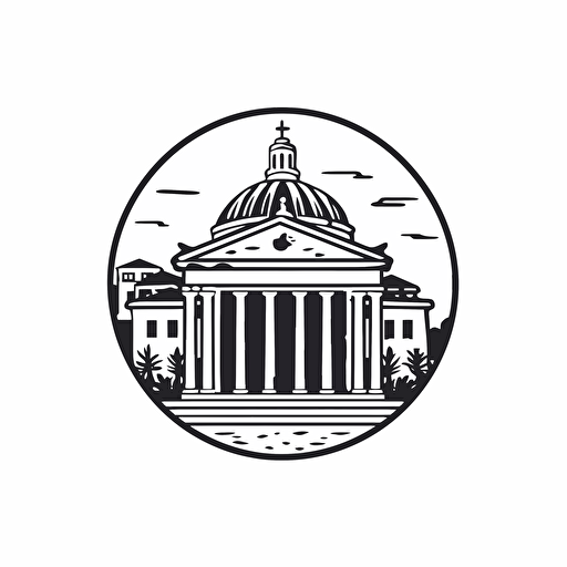 Ceno of Citium illustration, minimal, outline strokes only, black and white, logo, vector, minimallistic, white background