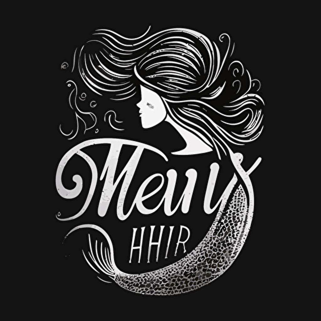 mermaid, logo, vector, simple, happy, love, minimal, Terry Heckler