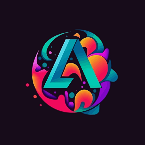 bold logo of letter A, modern, vector style, bichromatic