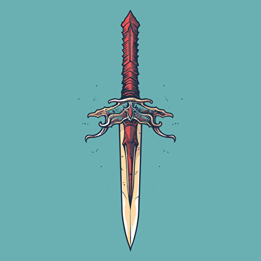 huge sinistor sword, claymore, vector, simple colors