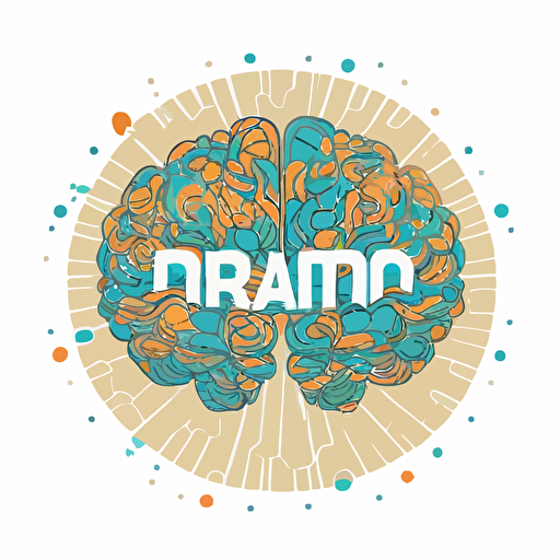 vector logo brain contains of small brains, dao, crypto