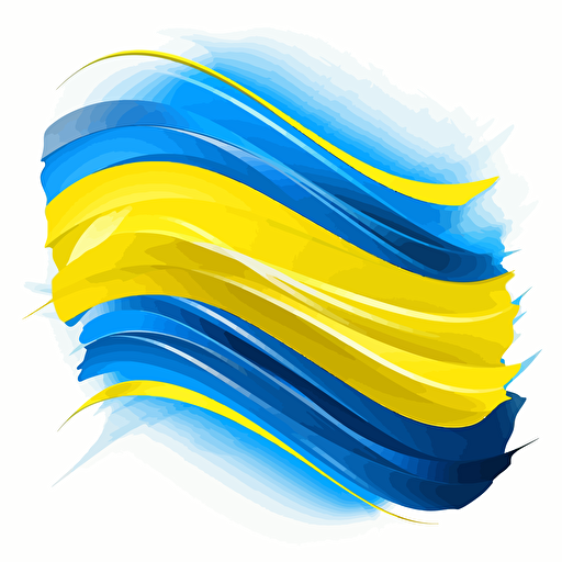 ukranian flag motivational, Sticker, Hopeful, Cool Colors, kinetic art style, Contour, Vector, White Background, Detailed