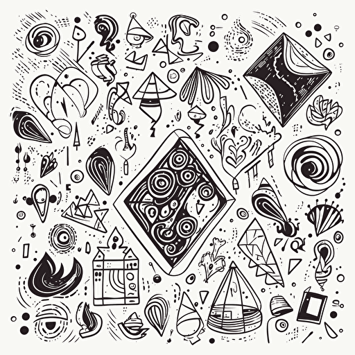 vector shapes, freehand, hand drawn, vectorart, positive vibes