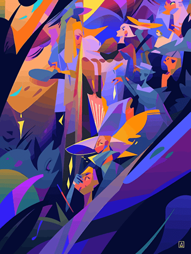 cubism, dance culture, landscape architecture, world music, painting, biologist,vector ,2d illustrator,