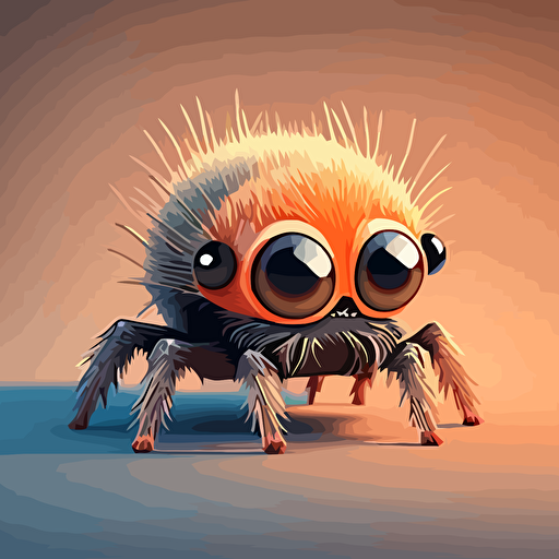 cute spider, vector art style