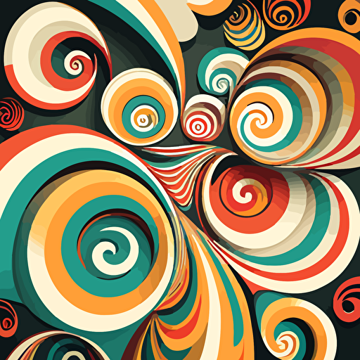 fun vector art, swirl patterns