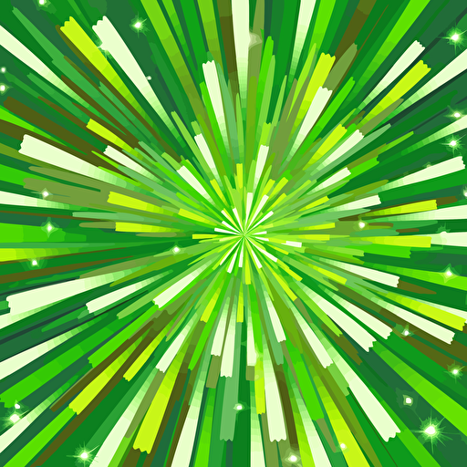 colorful vector art, 3 colors, lime green, star burst