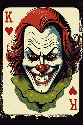card deck, joker, red yellow, white card, vector art, simple