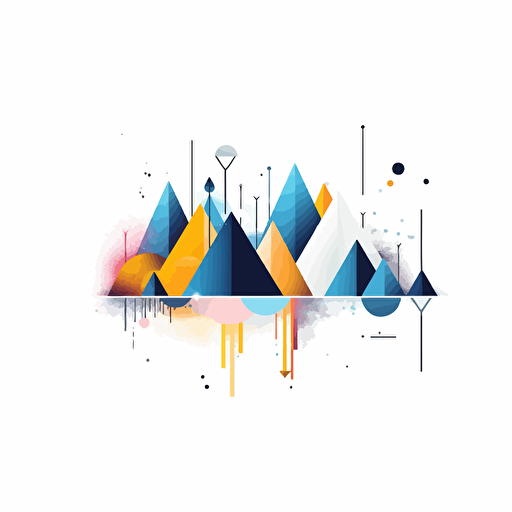 minimalistic vector design, white background