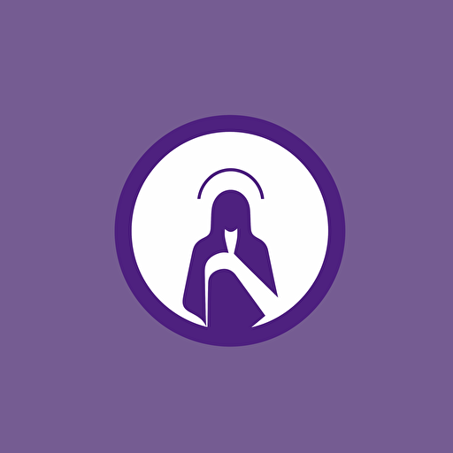 simple logo for Counselling Service, opening windows, violet, vector logo, flat design, white back ground, minimal, logo style