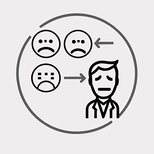 simple pictogram representing emotional customer loyalty, line, vector