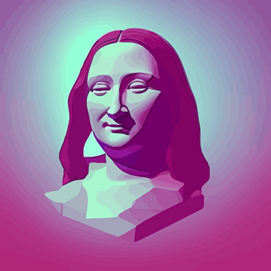 monalisa floating head style beeple 3d render octane render beeple