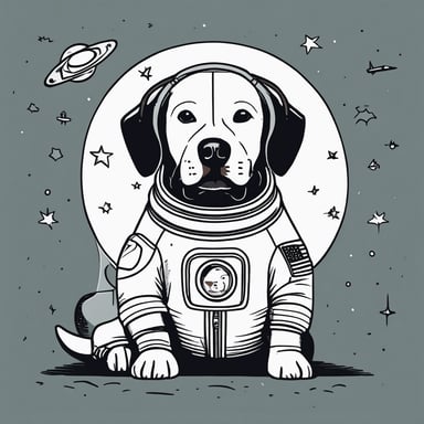 a dog astronaut