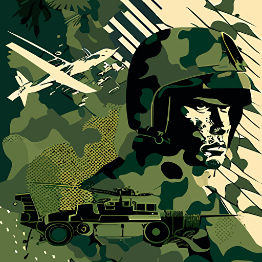 VECTOR BACKGROUN PRINT MILITARY PATTERN