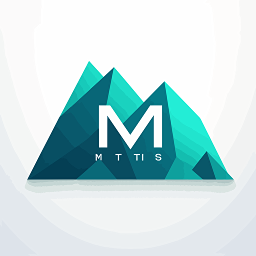 simple vector polygons spelling out the letters "MT", single color, logo