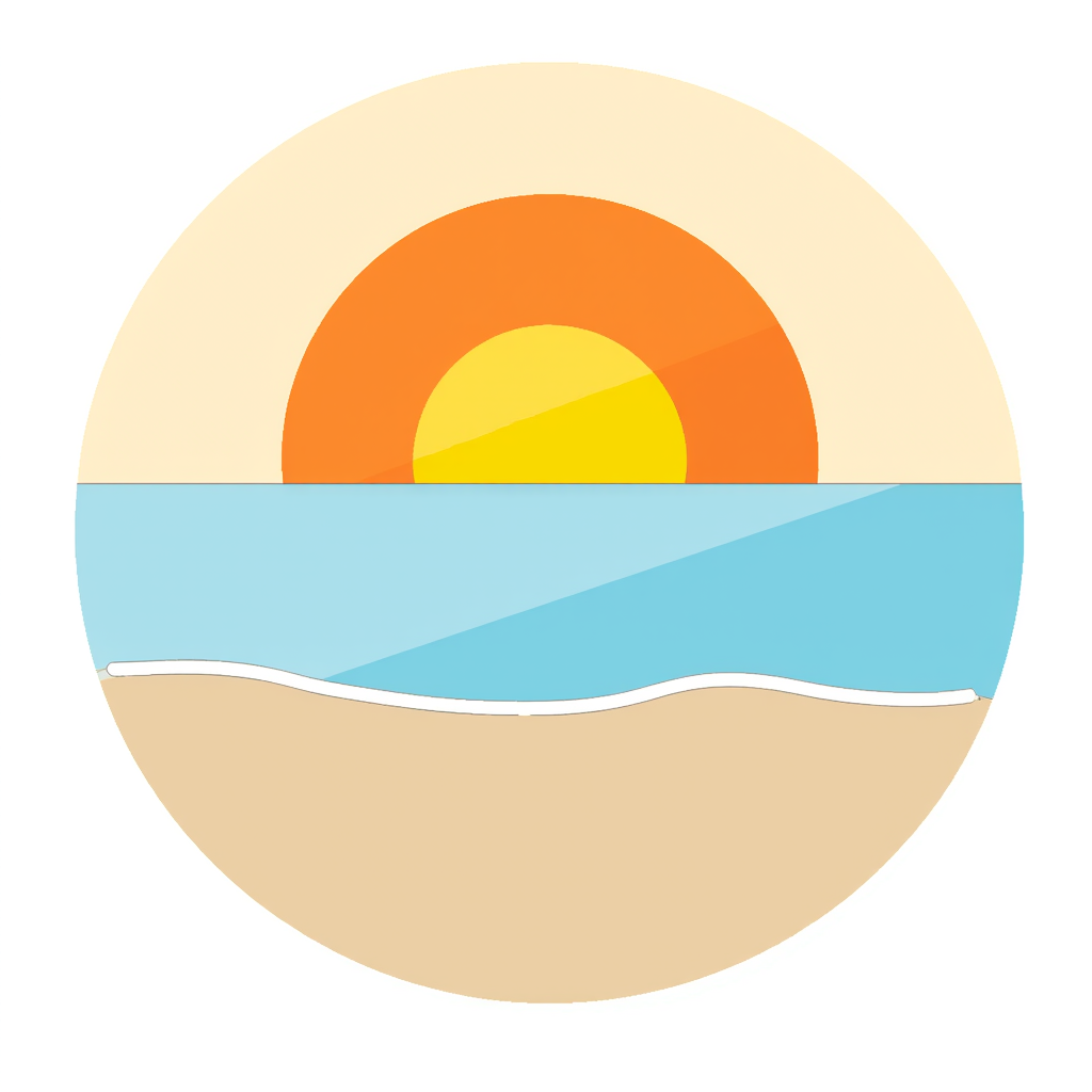 a sunsetting over a beach