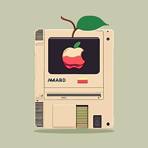 game cards, Apple macintosh computer vector illustration, simple