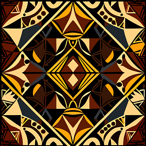 a vector art modular african shape pattern v5