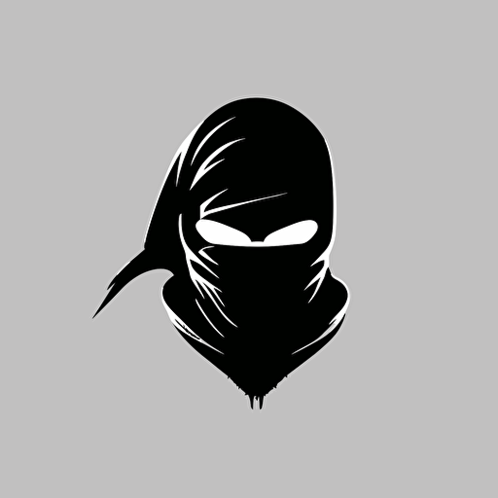 incognito ninja head vector logo very minimal and clean only head