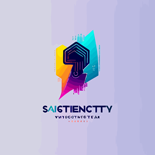 AI tech minimal! clean! corporate smooth simplified! logo cyberpunk singularity vector gradient