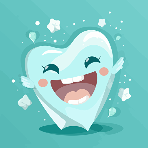 Cute and fresh dental hospital logo design, vector image, 1920:1080