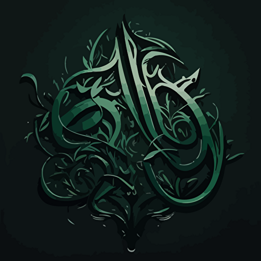 type "Alpha Green" but arabic script style: make it readable:beautiful:use one color only:plain background, no shadows:vector