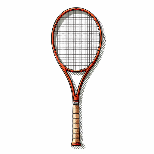 generic raquet sports vector, white background