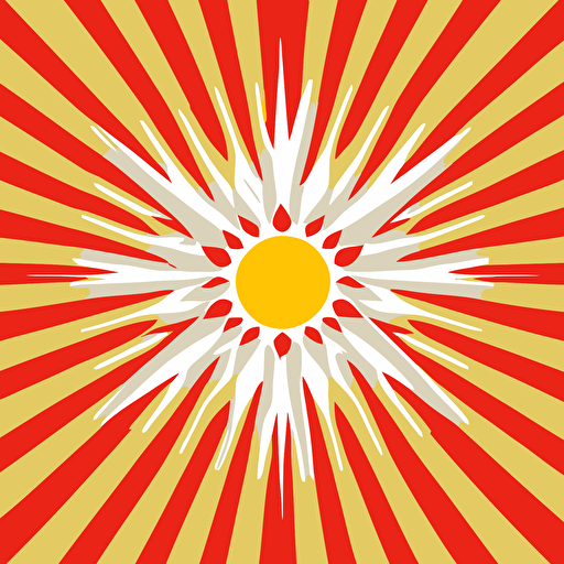 sun with rays flat color vector art