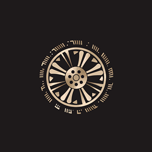 a vector art logo of a film reel. Make it moder, elegant, simple.
