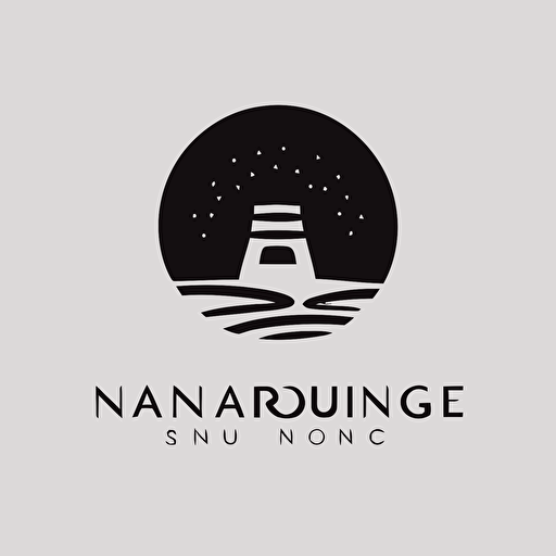 A vector minimalist archeology logoj of sardinian nuragic nuraghe structures. The logo is set against a plain white background, creating a clean and modern look. The color scheme is limited to shades of black, white and gray, giving the logo a sleek and professional feel. The mood is one of sophistication, as the logo represents the precision and attention to detail required in the field of archaeology. The atmosphere is one of discovery, as the logo evokes the sense of uncovering hidden treasures and uncovering the past. The lighting is not applicable here. vector, minimalist, archeology, logo, trowel, brush, archaeologist, plain, white, background, black, gray, sophisticated, discovery, precision, attention to detail, uncovering.