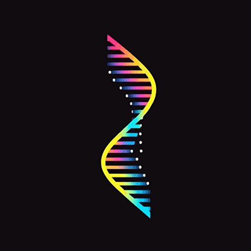 vector image of a dna sequence, logo style, minimalistic