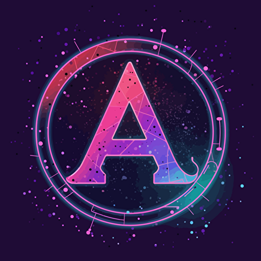 astropunk simple letter a vector