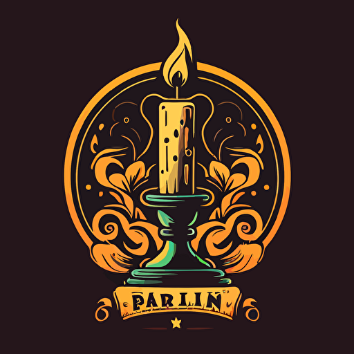 buring fat candle stick, logo,vector illustrated, flat design