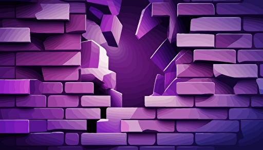 abstract, vector, castle bricks close up, wall, made of purple gradients, eye catching, abstract, minimal, vector style, social media
