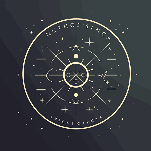 Stylish astrology consultancy logo, Apple Inc.-inspired sophistication, minimalist design elements, modern ambiance, vector illustration, Adobe Illustrator