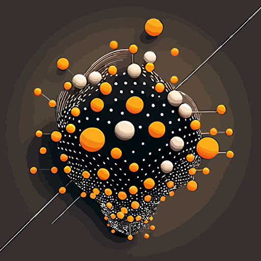 dots, line, connected dots, icon, vector