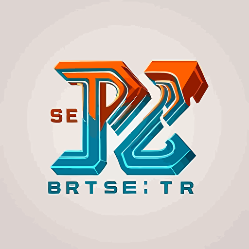 a gym logo with big letters R and S and they shape and make a dumbell, vector,2d,flat