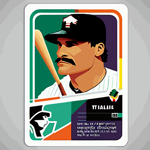 upper deck baseball cards, vectorized,